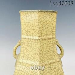 9.6antique Chinese Song Dynastie Porcelaine Ge Vase En Porcelaine