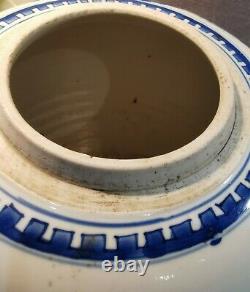 A Fine Chinese Antique Blue And White Porcelain Jar Kangxi Period (17e/18e C)