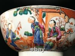 Ancien 18ème Siècle Chine Export Porcelaine Bowl Qianlong Période