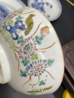 Ancienne Famille Chinoise Rose Porcelaine Bol Tongzhi