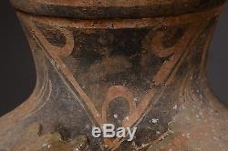 Ancienne Porcelaine De La Dynastie Han Chinoise En Terre Cuite Vase Hu Vase 206 Bc
