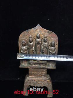 Anciennes antiquités chinoises, statue de Bouddha en bronze de la dynastie des Wei du Nord du bouddhisme tibétain