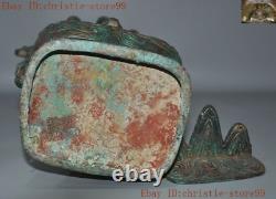 Anciennes antiquités en bronze chinois : Coupe Zun en forme de dragon, bouteille, pot, vase, jarre et statue