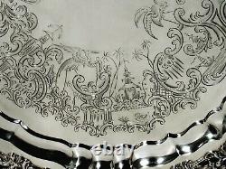 Anglais Sterling Salver 1847 Chinese Motif