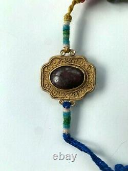 Antique Chine Chinoise Qing Agarwood Chenxiang Mala Rosary Perles De Prière 1900