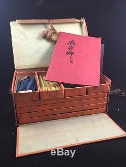 Antique Chinese Mahjong Set Milton Bradley 1923