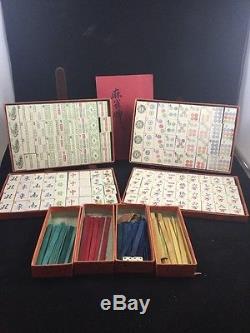 Antique Chinese Mahjong Set Milton Bradley 1923