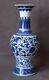 Antique Chinois Bleu Et Blanc Vase En Porcelaine Yongzheng Mark