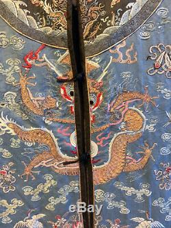 Antique Chinois Dragon Impérial Robe Dynastie Qing