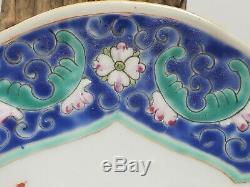 Antique Chinois Famille Rose Porcelaine Assiette Plat