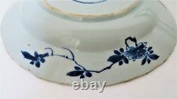 Antique Chinois Kangxi Lotus Pattern Bleu / Blanc Charger Plate 11.5 Kangxiperiod