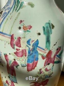 Antique Chinois Vase En Porcelaine Tongzhi Epoque 19ème Centry Qing