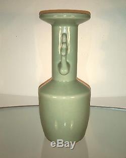 Antique Mallet Chinois 'longquan' Celadon Vase'kinuta