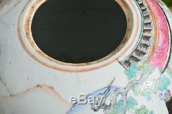 Antique Période Chinoise Famille Rose Pot De Gingembre En Porcelaine Tongzhi