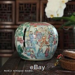 Antique Période Chinoise Famille Rose Pot De Gingembre En Porcelaine Tongzhi