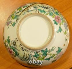 Antique Vintage Porcelaine Chinoise Énorme Punch Bowl 13