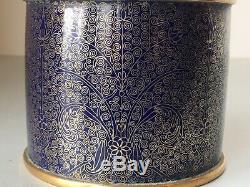 Antiques Chinese Midnight Blue Box Cloisonnée Humidor Trinket Pot Cercueil