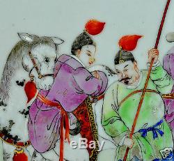 Antiquité Chine Chine Porcelaine Famille Rose Carrelage Peinture Qing Queen 19ème C # 3