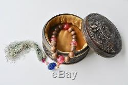 Antiquité Chinoise Chine Qing Agarwood Bouddhiste Mala Bracelet Prière Perles 1900