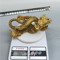 Antiquités Chinoises Fengshui Cuivre Articles Pure Cuivre Dragon Ornement