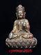 Antiquités Chinoises Statue De Guanyin Bodhisattva Assise En Lotus Doré En Cuivre Pur