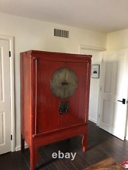 Armoire Rouge Chinoise Antique Cabinet 43 Large 70 Tall