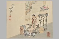 Bel Album Chinois Aux Quatre Tableaux Signé Qian Hui An (1833-1911)