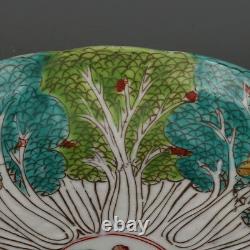 Belle Plaque Chinoise Antique De Porcelaine De Rose De Famille Avec La Marque