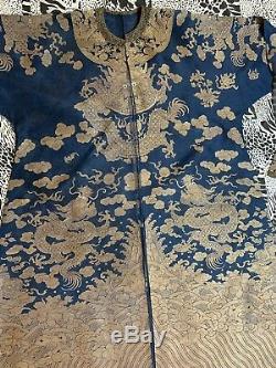 Belle Robe Chinoise En Brocart De Soie De Kesi Avec Brocart De Soie Du Xixe Siècle, Longueur 53x