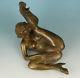 Big Chinese Cuivre Bronze Sexly Her Modern Chaussures À Talons Hauts Figure Statue