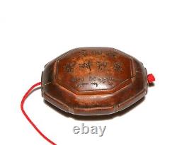 Boîte à bijoux en forme de tortue sculptée à la main chinoise antique réparée