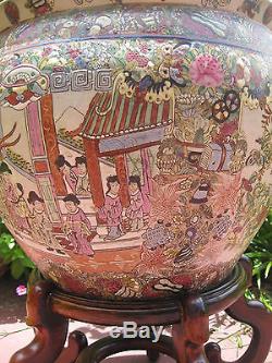 Bol À Poisson En Porcelaine De Chine Famille Rose, Marque Qianlong