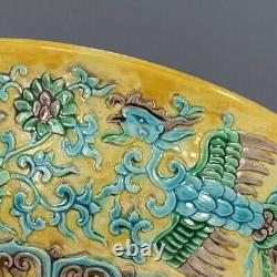 Bol d'art en porcelaine antique asiatique à émail polychrome Famille Verte du XIXe siècle - Estampillé