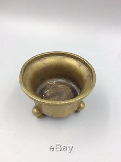 Brûleur Encensoir Trépied Bronze Antique Chinois Marque Xuande 17ème Ou 18ème
