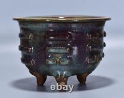 Brûleur d'encens exquis en porcelaine de four chinois de Jun fait à la main 10235