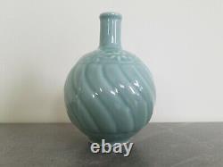 C. 20e Vase De Porcelaine En Forme De Citrouille Chinoise Celadon Dans Un Style Ancien