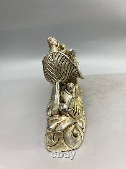 Cadeau en argent antique chinois, ornement Guanyin