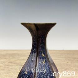 Chine Antique Chant Dynastie Ru Porcelaine Sapphire Vase Bleu Hexagonal
