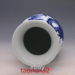 Chine Antique Porcelaine Qingkangxi Bleu & Blanc Dragon Modèle Bouteille Donggua