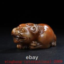 Chine Pierre Shoushan chinoise Ornements d'animaux de bête sculptés à la main Fengshui