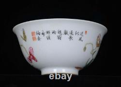 Chinen Émail Porcelaine Fait À La Main Exquise Fleurs Et Plantes Bols 61189