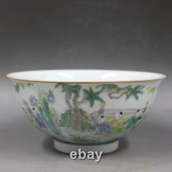Chinese Famille Rose Porcelaine Qing Yongzheng Kids Pattern Bowl 6.20 Pouces