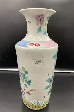 Chinese Fine Antique Famille Vase Rose