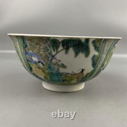 Chinese Multicolore Porcelaine Faite À La Main Exquise Figurines Pattern Bowl 63529