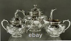 Chinois Export Silver Tea Set C1890 Zeewo