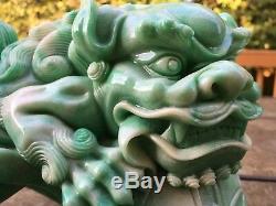 Chinois Feng Shui Chanceux Lion Foo Chiens Statue 65h X 9w X 65d