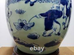 Chinois Vieux Bleu Et Blanc En Porcelaine Pot De Gingembre