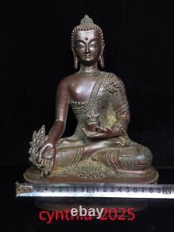 Collecte d'antiquités chinoises : Statue de Bouddha Sakyamuni en cuivre pur doré