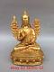 Collection D'antiquités Chinoises Statue De Bouddha Tsongkaba En Bronze Doré Du Bouddhisme Tibétain