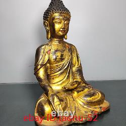 Collection d'antiquités chinoises: Statue du Bouddha Shakyamuni du bouddhisme tibétain